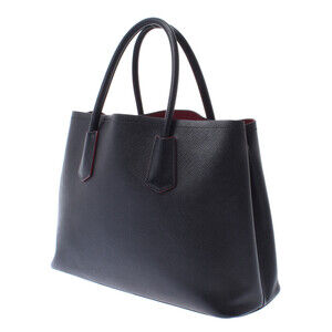 Prada Leather Bag Tote Black Handbag Saffiano